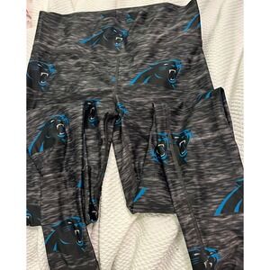 Carolina Panthers NFL Team Apparel Womens Black‎ Gray Leggings Size S